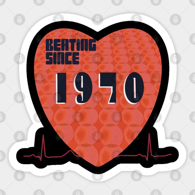 1970 - Beating Since Sticker by KateVanFloof